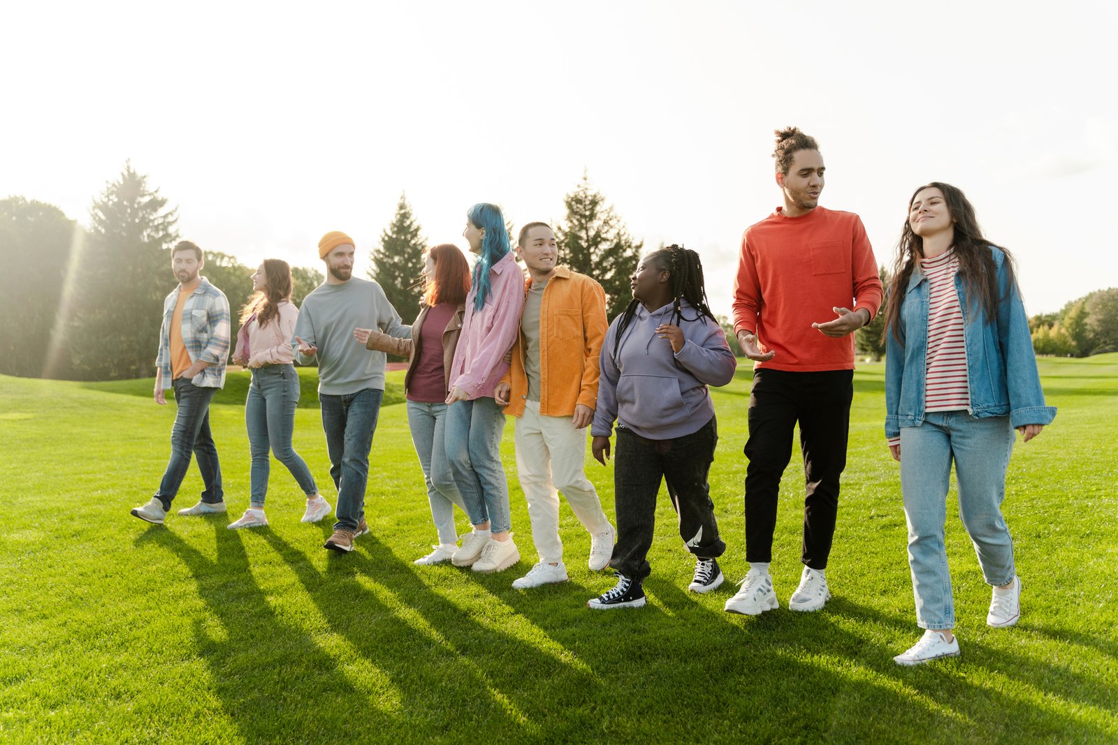 Youth group boarding a StarTrans bus at a theme park parking lot near Vaughan